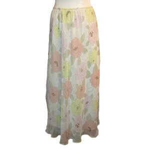 Floral Maxi Skirt - Pastel Elegance